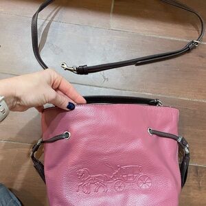Pink Leather Shoulder Bag